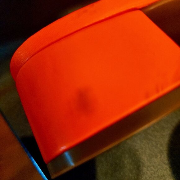 Marc Fisher Casper Bright Summer Orange Braided Block Heel Slide Sandals 5.5M - Picture 11 of 15